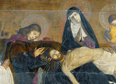 La Piedad de Aviñón, 1450-60 (detalle) de Enguerrand Quarton